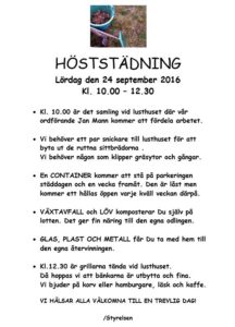 Höststädning 2016